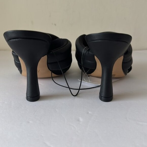 H&M Mules Heels Sandals Quilt Black Sz.39/ US8 - Picture 8 of 16
